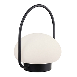Acculamp SPONGE dimbaar IP65, zwart, wit mat dimbaar