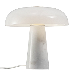 Tafelarmatuur GLOSSY E27 IP20, glanzend, opaalwit, wit 