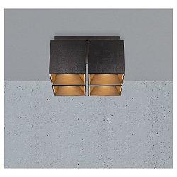 ceiling luminaire ETHAN 4 flames GU10 IP20, black matt 
