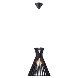 Pendant luminaire GROA 35, E27, black