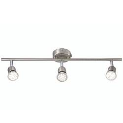 Plafondarmatuur AVENUE LED 3-vlams GU10 IP20, staal geborsteld