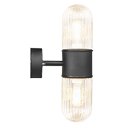 Wandarmatuur voor buitenshuis KONYO E27 IP54, zwart mat dimbaar
