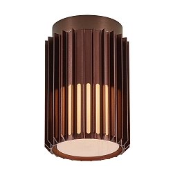 outdoor ceiling luminaire ALUDRA E27 IP54, seaside metallic brown dimmable