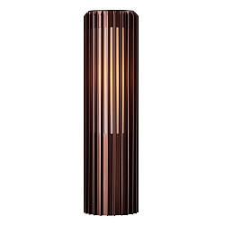bollard lamp ALUDRA 45 E27 IP44, seaside metallic brown dimmable