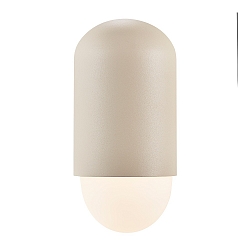 outdoor wall luminaire HEKA E27 IP54, sand coloured 