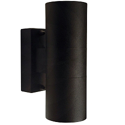 Wandarmatuur voor buitenshuis TIN up down GU10 IP54, helder, zwart 