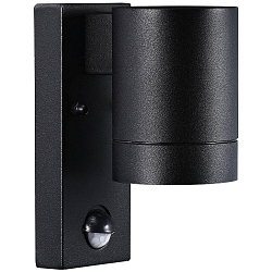 Outdoor Wall luminaire TIN MAXI, with sensor, GU10, IP54, black