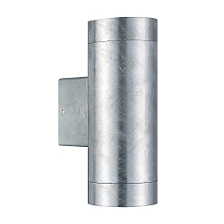 Wandarmatuur voor buitenshuis TIN MAXI DOUBLE GU10 IP54, mat, verzinkt 