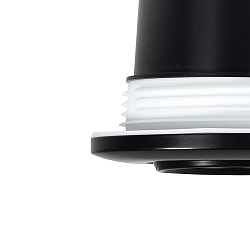 Inbouwarmatuur UMBERTO GU10 IP44, zwart dimbaar 7,5W