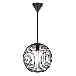 Pendelarmatuur BERONI 35 rond E27 IP20, zwart dimbaar
