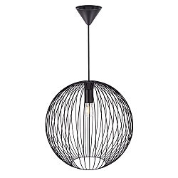 Pendelarmatuur BERONI 45 rond E27 IP20, zwart dimbaar