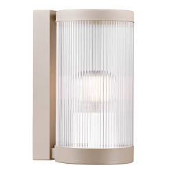 Wandarmatuur voor buitenshuis COUPAR met diffuser E27 IP54, mat, zand dimbaar