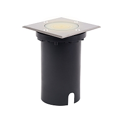 floor recessed luminaire ANDOR SQUARE GU10 IP67, stainless steel 