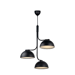 Pendelarmatuur TULLIO 3-vlams E14 IP20, zwart 