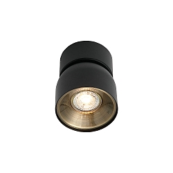 Plafondarmatuur PITCHER GU10 IP20, zwart dimbaar
