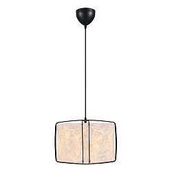 Pendelarmatuur CARDINE 35 E27 IP20, zwart, wit mat dimbaar