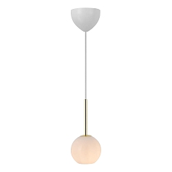 Pendelarmatuur FRANCA 13 E14 IP20, glanzend, messing, wit dimbaar