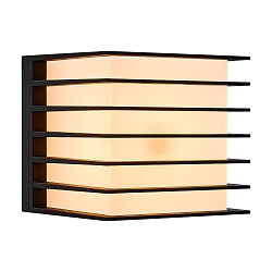 Wandarmatuur voor buitenshuis FLUCTUS 13 E27 IP44, zwart mat, wit 