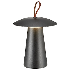 battery table lamp ARA TO-GO 2 IP54, black dimmable