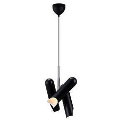 Pendelarmatuur ROCHELLE GU10 IP20, zwart mat dimbaar