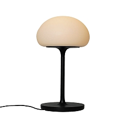 Tafellamp op batterijen SPONGE ON A STICK IP44, zwart mat, wit dimbaar