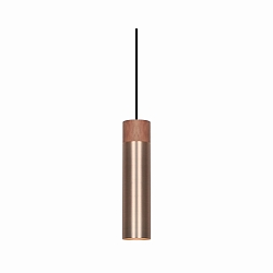 pendant luminaire TILO 1 flame GU10 IP20, brass, burnished dimmable