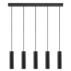 Pendelarmatuur TILO 5-vlams, rond GU10 IP20, zwart dimbaar