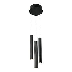 Pendelarmatuur VICO 3-vlams GU10 IP20, zwart dimbaar