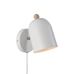 Wandarmatuur GASTON E27 IP20, wit 