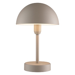 battery table lamp ELLEN TO-GO without charger, with IP charging station IP44, beige, mat dimmable
