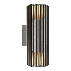 outdoor wall luminaire ALUDRA DOUBLE E27 IP54, seaside anthracite dimmable