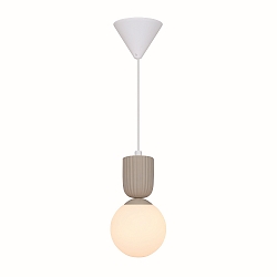 Pendelarmatuur SADIE E14 IP20, beige dimbaar