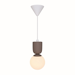 Pendelarmatuur SADIE E14 IP20, lichtbruin dimbaar