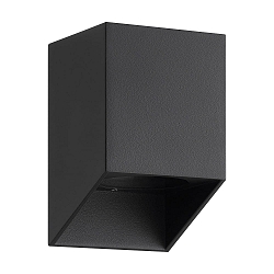 outdoor wall luminaire NICO square GU10 IP54, black matt dimmable