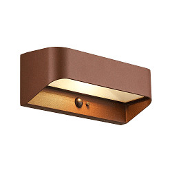 solar wall luminaire MARCELLIO with sensor IP54, brown 