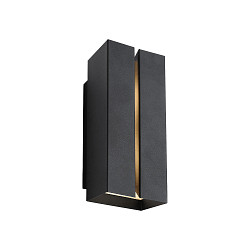 outdoor wall luminaire CLARINI E27 IP54, seaside black dimmable