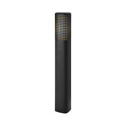 bollard lamp SIDARA 95 E27 IP44, seaside black dimmable