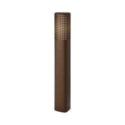 bollard lamp SIDARA 95 E27 IP44, seaside metallic brown dimmable