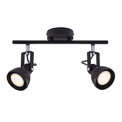 Spotlight bar ASLAK 2-vlams, instelbaar GU10 IP20, mat, gitzwart dimbaar