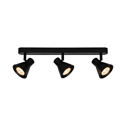 Spotlight bar EIK 3-vlams, instelbaar GU10 IP20, zwart mat dimbaar