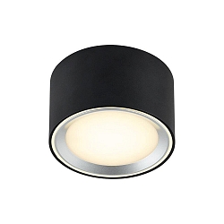 Plafondarmatuur FALLON IP20, zwart dimbaar