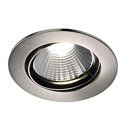 Plafondinbouwarmatuur FREMONT rond, draaibaar IP23, zilver