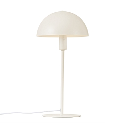 table lamp ELLEN 20 half round, with switch, with lamp socket E14 IP20, beige 