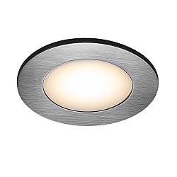 Plafondinbouwarmatuur LEONIS rond, set van 3 IP65, nikkel 