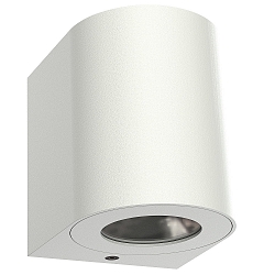 Wandarmatuur voor buitenshuis CANTO 2 up down, rond, instelbaar, schakelbaar IP44, wit 