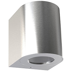 Wandarmatuur voor buitenshuis CANTO 2 up down, rond, instelbaar, schakelbaar IP44, rvs