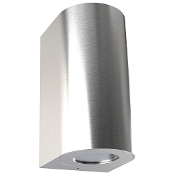 Wandarmatuur voor buitenshuis CANTO MAXI 2 GU10 IP44, rvs, helder