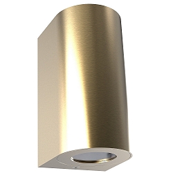 Wandarmatuur voor buitenshuis CANTO MAXI 2 GU10 IP44, helder, messing
