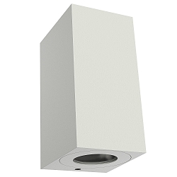 Wandarmatuur voor buitenshuis CANTO MAXI KUBI 2 GU10 IP44, helder, wit