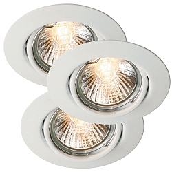 Inbouwarmatuur TRITON 3-KIT set van 3 GU10 IP23, wit dimbaar